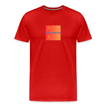 Quality content - Men's Premium Organic T-Shirt - red - Front - Damien (186cm)