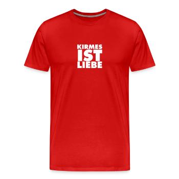 kirmes-ist-liebe - Männer Premium Bio T-Shirt - Rot - Vorne - Damien (186cm)