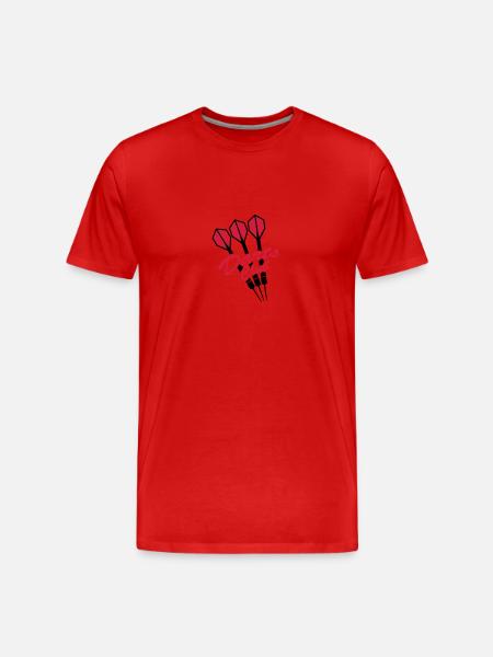 Darts Club - Men's Premium Organic T-Shirt - red