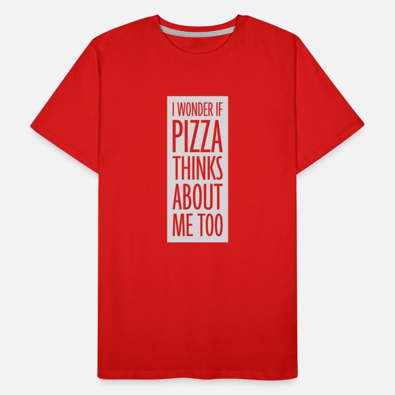 La pizza pense à moi T-shirt bio Premium Homme