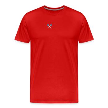 jeu de fléchettes - T-shirt bio Premium Homme - rouge - Devant - Damien (186cm)
