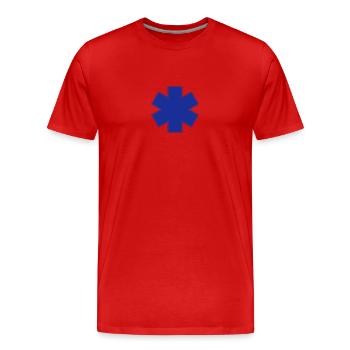 ambulancier logo - T-shirt bio Premium Homme - rouge - Devant - Damien (186cm)