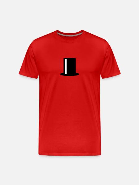 Top Hat - Men's Premium Organic T-Shirt - red