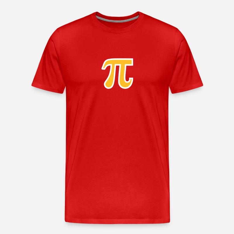 Pi - Männer Premium Bio T-Shirt - Rot
