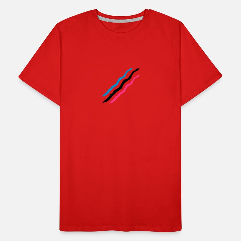 3 slash traçage rayures graffiti lignes T-shirt bio Premium Homme