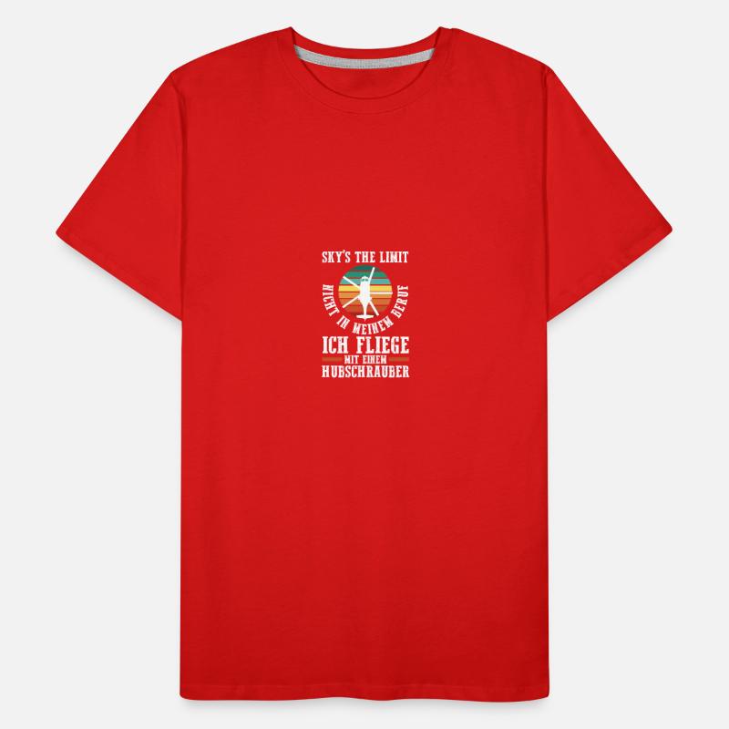 Pilot Helikopter Hubschrauber Männer Premium Bio T-Shirt