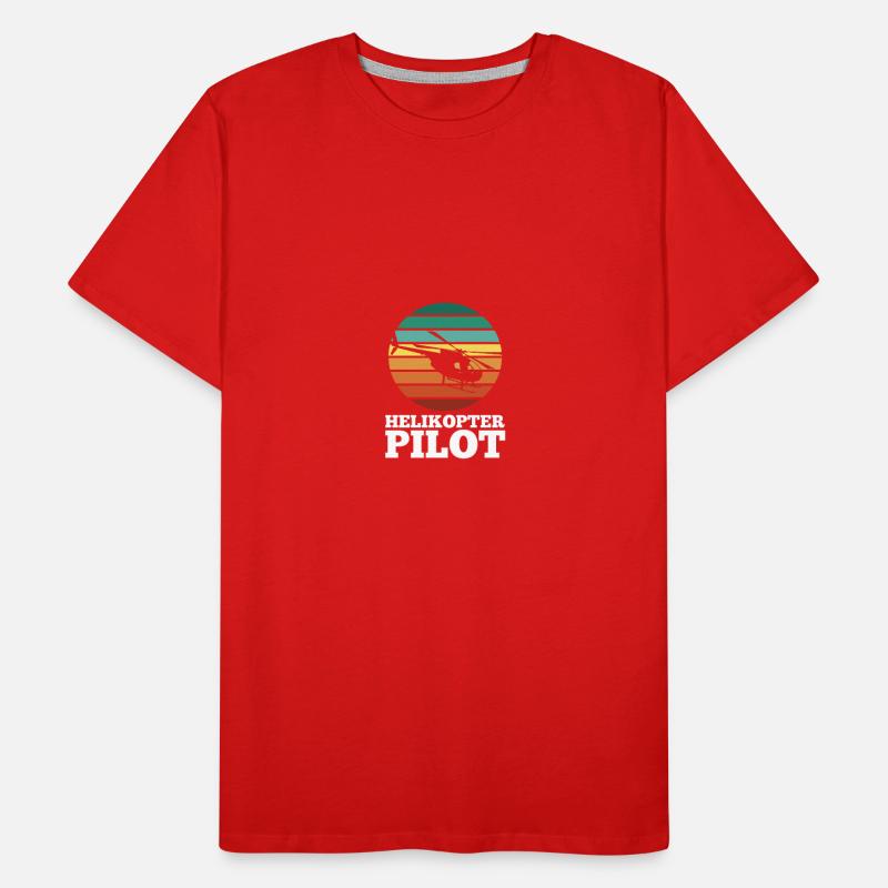 Pilot Hubschrauber Helikopter Männer Premium Bio T-Shirt