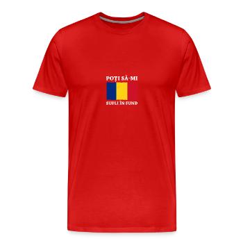 Roumains Roumanie - T-shirt bio Premium Homme - rouge - Devant - Damien (186cm)