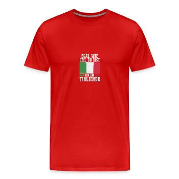 Italiener Italien - Männer Premium Bio T-Shirt - Rot - Vorne - Damien (186cm)