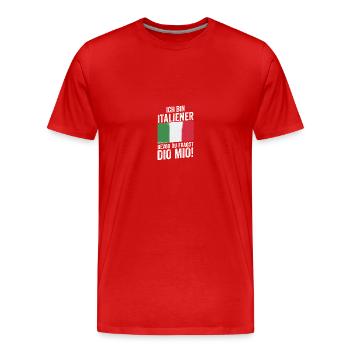 Italiener Italien - Männer Premium Bio T-Shirt - Rot - Vorne - Damien (186cm)
