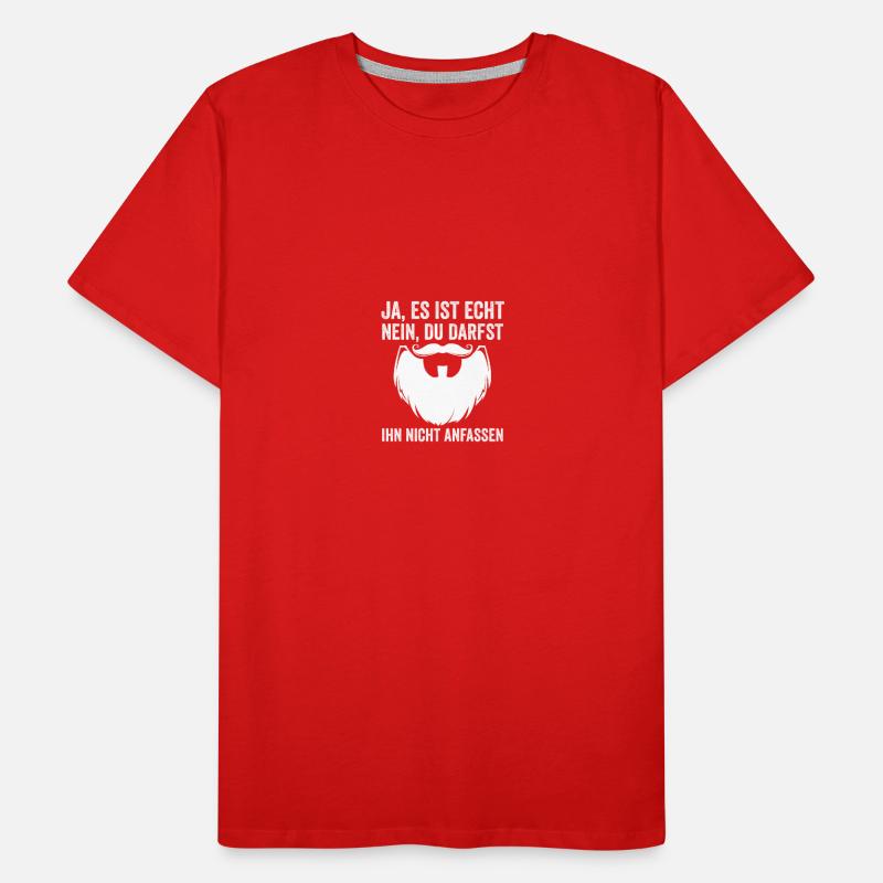 Bärtig Bartträger Bart Männer Premium Bio T-Shirt
