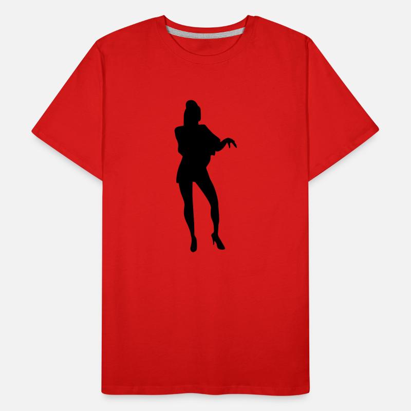 Singer and Dancer Silhouette vector design Men's Premium Organic T-Shirt