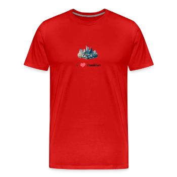 frankfurt - Männer Premium Bio T-Shirt - Rot - Vorne - Damien (186cm)