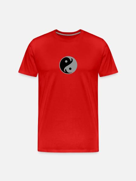 yin_yang_vec_2 de - Männer Premium Bio T-Shirt - Rot