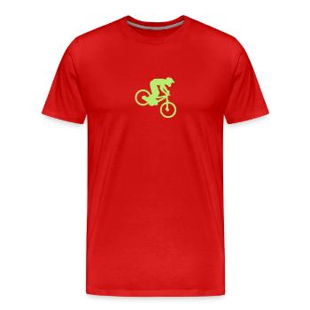 DOWNHILL MOUNTAIN BIKER - T-shirt bio Premium Homme - rouge - Devant - Damien (186cm)