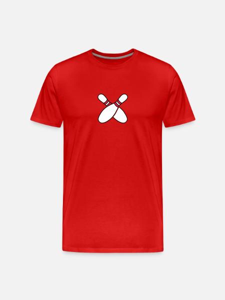 2 Bowling Pins - Men's Premium Organic T-Shirt - red