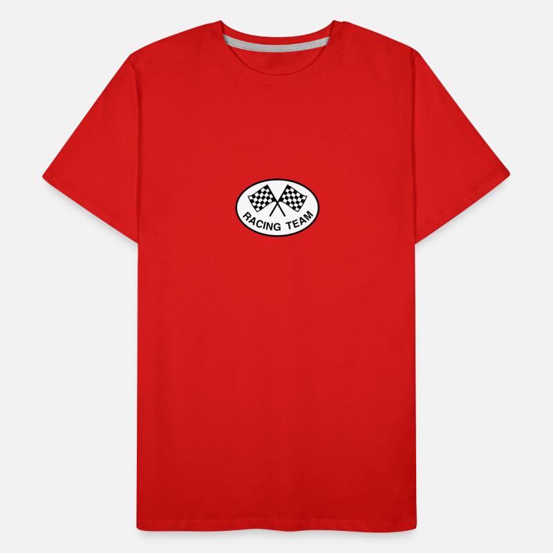 Racing Team, Drapeau à damiers T-shirt bio Premium Homme