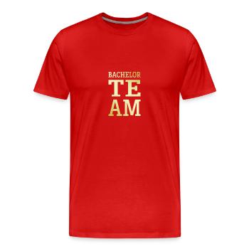 Bachelor Team Bachelor Party - Men's Premium Organic T-Shirt - red - Front - Damien (186cm)