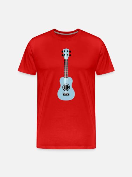 ukulele - Men's Premium Organic T-Shirt - red