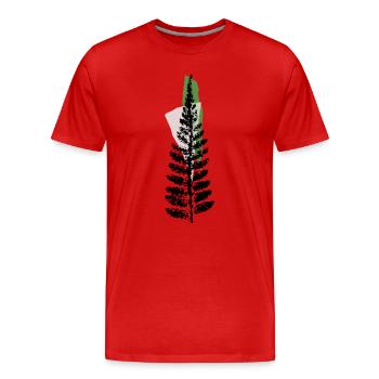 Leaf - Men's Premium Organic T-Shirt - red - Front - Damien (186cm)