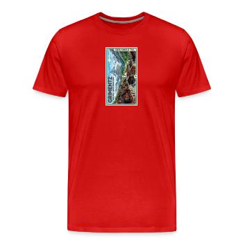 Grimentz Alpine Panorama Suisse - T-shirt bio Premium Homme - rouge - Devant - Damien (186cm)