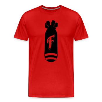 f bombe - T-shirt bio Premium Homme - rouge - Devant - Damien (186cm)