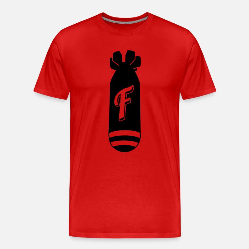 f bomb - Männer Premium Bio T-Shirt - Rot