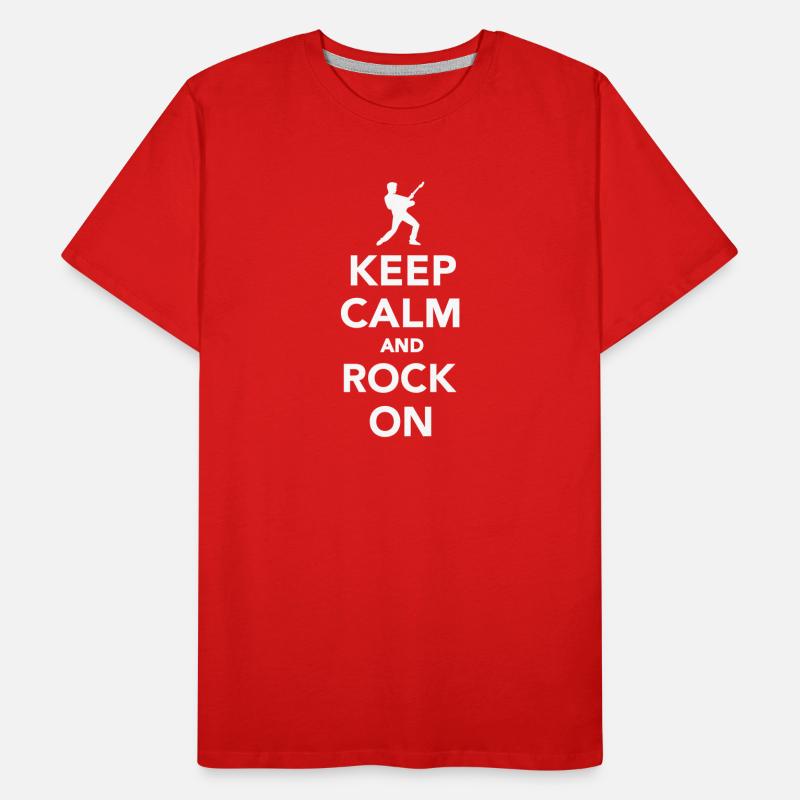 Keep calm and Rock on T-shirt bio Premium Homme