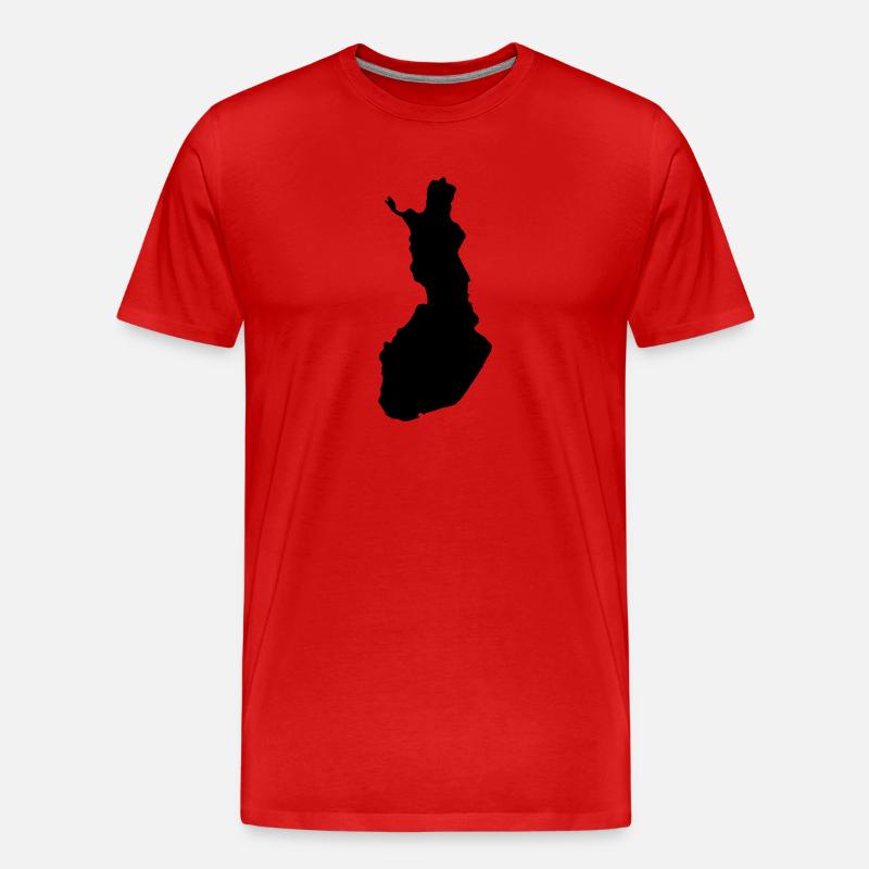 Finnland - Männer Premium Bio T-Shirt - Rot