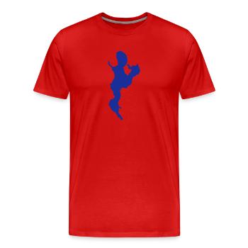 Plauer See - Männer Premium Bio T-Shirt - Rot - Vorne - Damien (186cm)