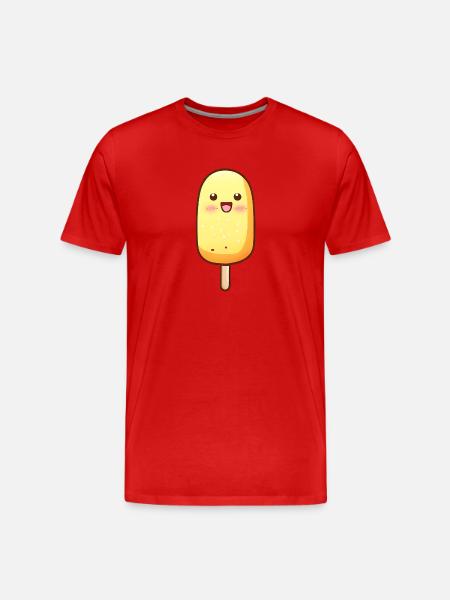 Kawaii Corndog - Men's Premium Organic T-Shirt - red