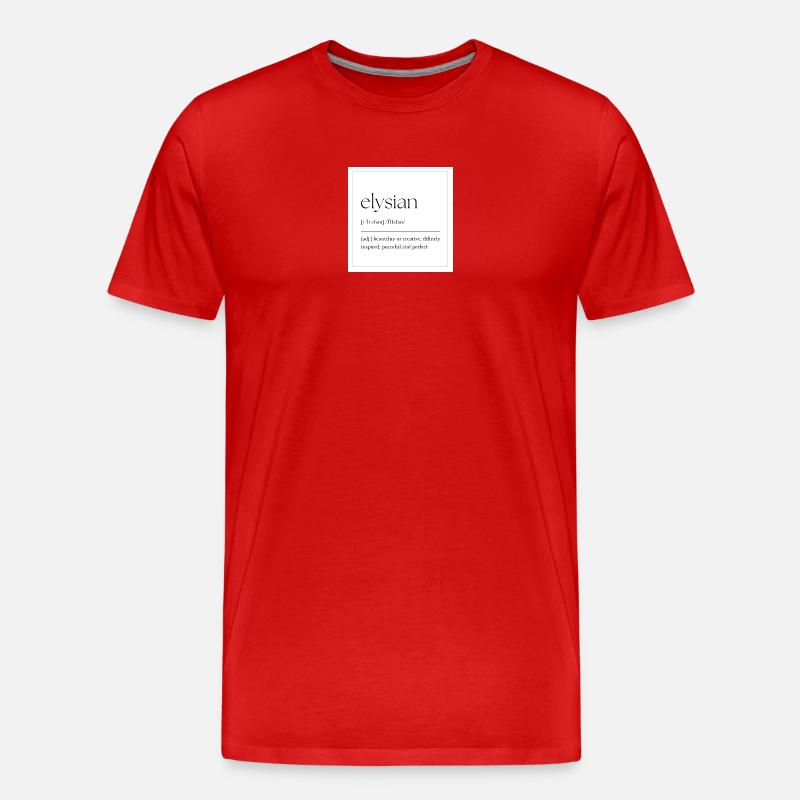 Elysian Elegance Typografie - Männer Premium Bio T-Shirt - Rot