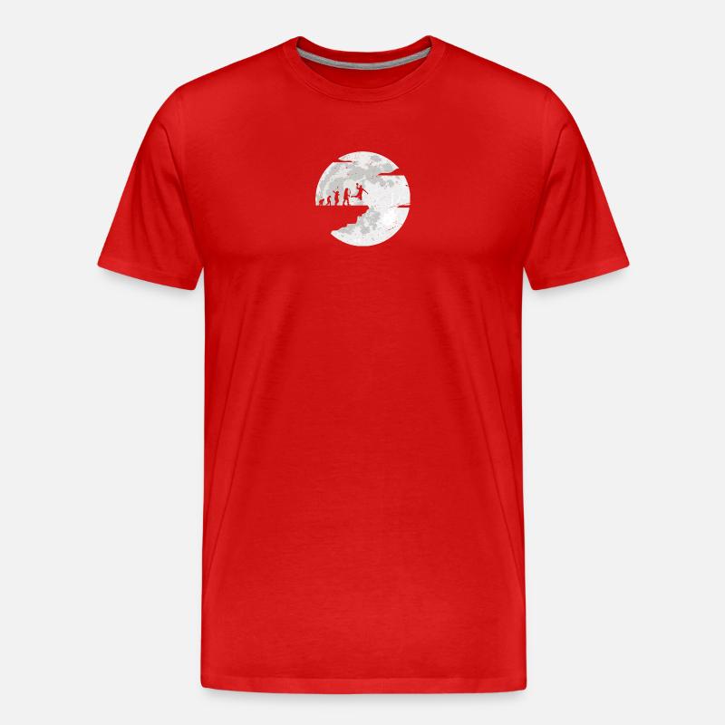 Célébration de l’évolution de la lune - T-shirt bio Premium Homme - rouge