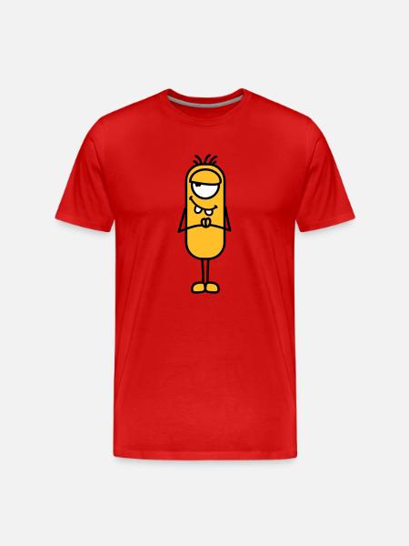 Monster - Männer Premium Bio T-Shirt - Rot