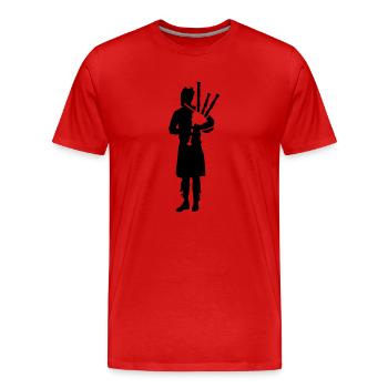 Dudelsack - Männer Premium Bio T-Shirt - Rot - Vorne - Damien (186cm)