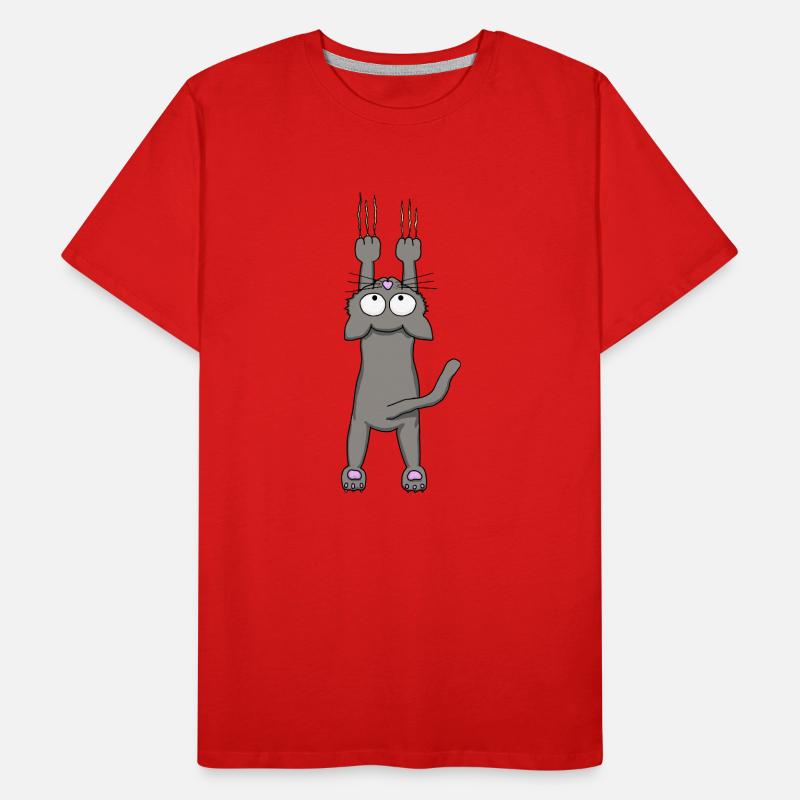 Graue Katze Männer Premium Bio T-Shirt