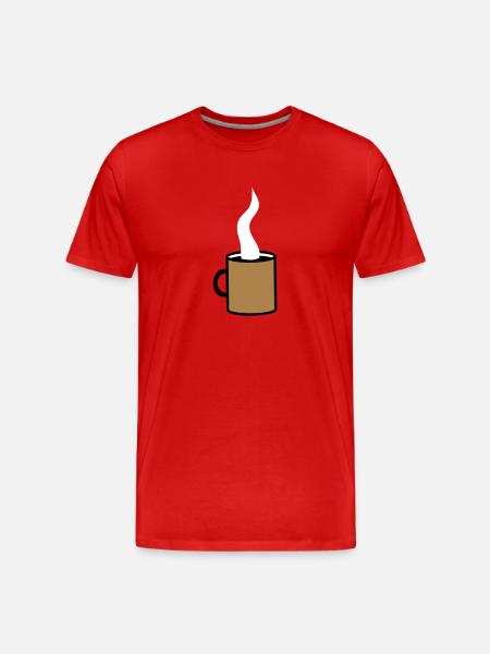 Coffee - T-shirt bio Premium Homme - rouge