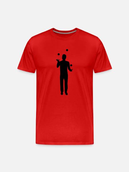 Juggling - Men's Premium Organic T-Shirt - red