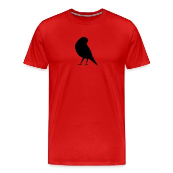 Vogel 3 - Männer Premium Bio T-Shirt - Rot - Vorne - Damien (186cm)