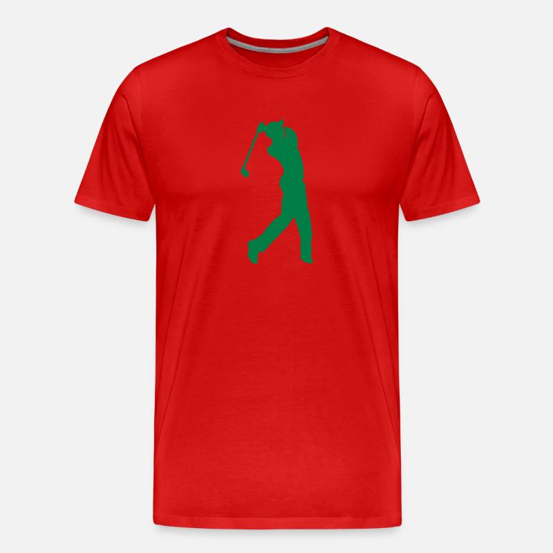 Golf - Männer Premium Bio T-Shirt - Rot