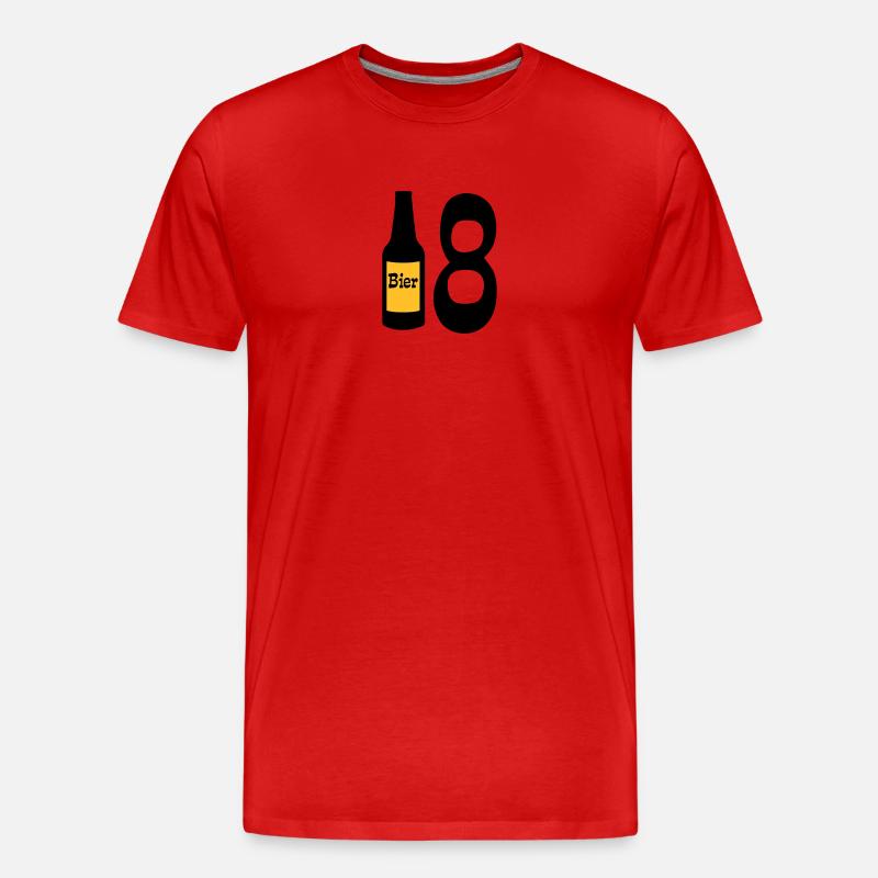 18 - Männer Premium Bio T-Shirt - Rot