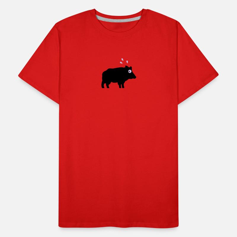 Angstschwitzendes Wildschwein Männer Premium Bio T-Shirt