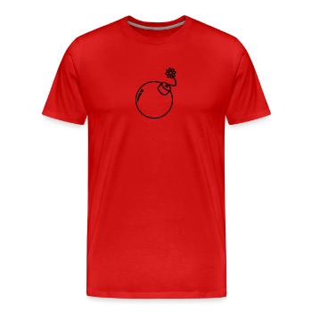 Exlosive Bomb - Männer Premium Bio T-Shirt - Rot - Vorne - Damien (186cm)
