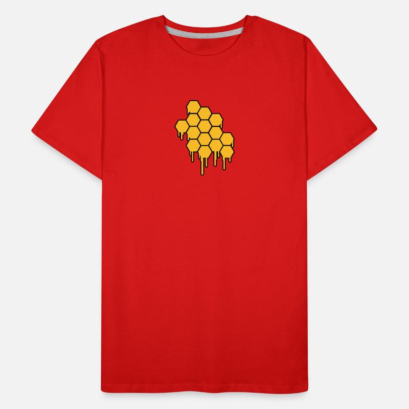 Honeycombs Pattern Men's Premium Organic T-Shirt