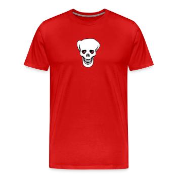 Crâne fraîche - T-shirt bio Premium Homme - rouge - Devant - Damien (186cm)
