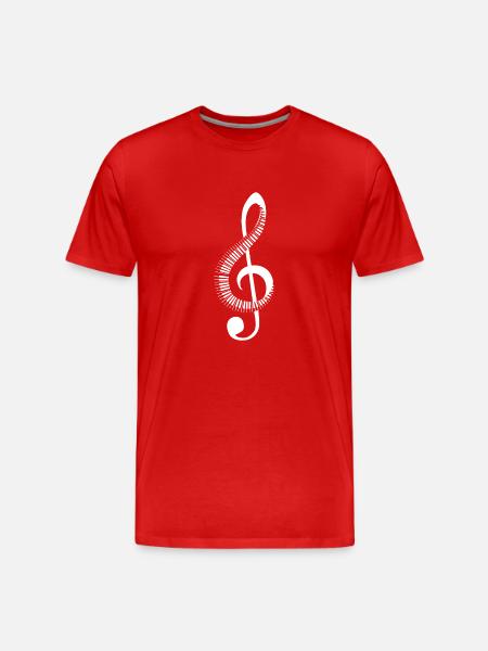 Piano Clef - T-shirt bio Premium Homme - rouge