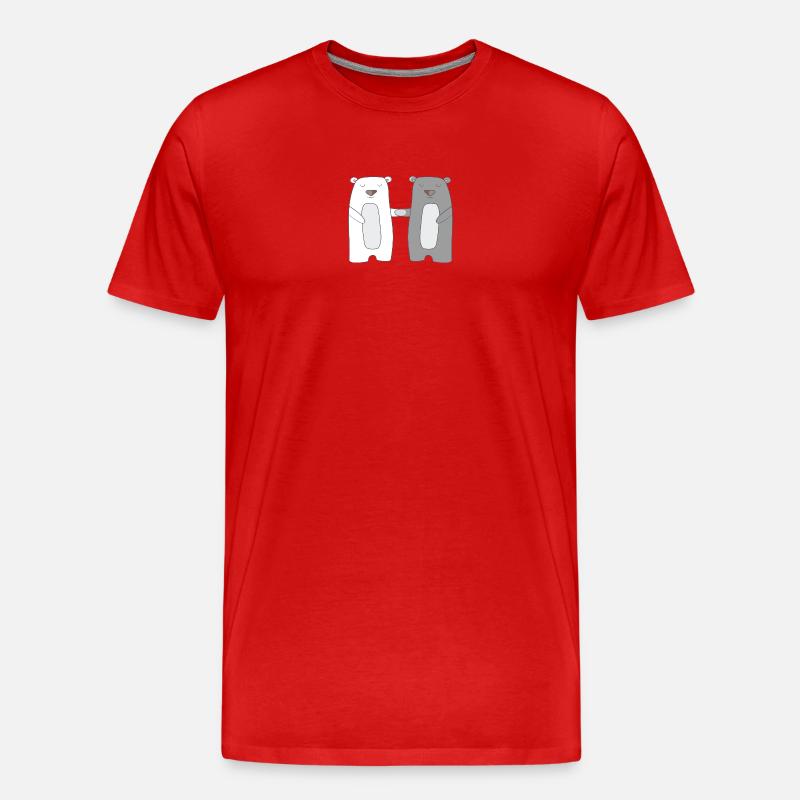 Bären - Männer Premium Bio T-Shirt - Rot