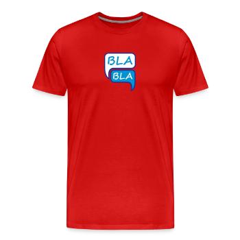 Bla Bla Design - T-shirt bio Premium Homme - rouge - Devant - Damien (186cm)