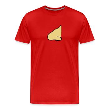 nose - Men's Premium Organic T-Shirt - red - Front - Damien (186cm)