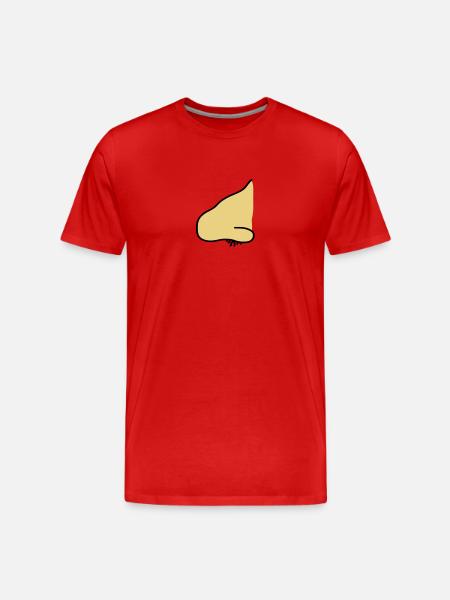 nose - Men's Premium Organic T-Shirt - red